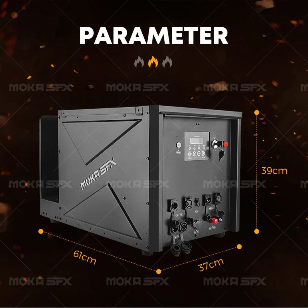 MOKA SFX PF-1800 | Máquina Profesional de Llamas Onduladas Rainproof 10M