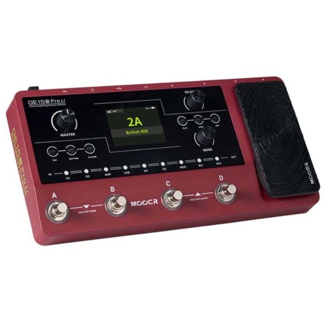 MOOER GE150 Pro Li | Pedalera Multiefectos para Guitarra con Batería Recargable