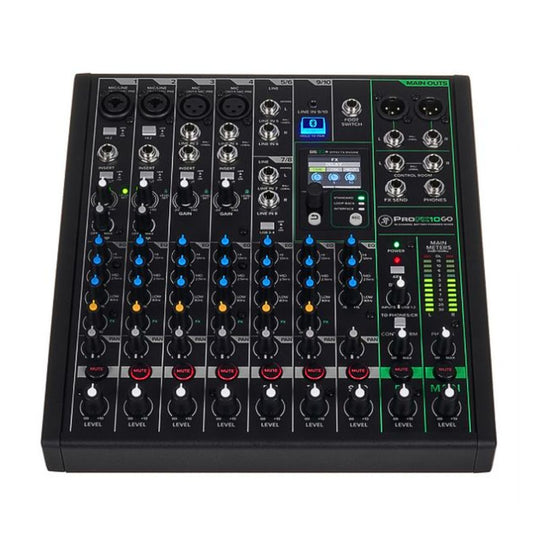 Mackie PROFX10GO | Consola Profesional Portátil con Batería GB-10, USB-C y Efectos GigFX+