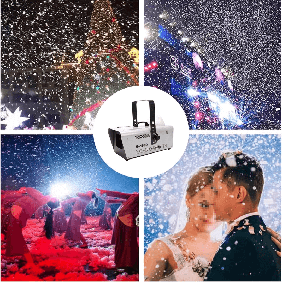 Máquina de Nieve 1500W SNOW | Generador de Copos Artificiales con Control Remoto para Eventos y Escenarios