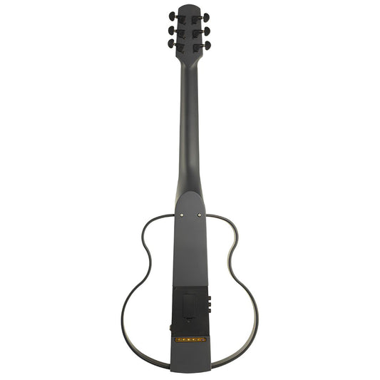 Mayer AS-301 BK | Guitarra Acústica Silenciosa de Viaje con Cuerdas Metálicas