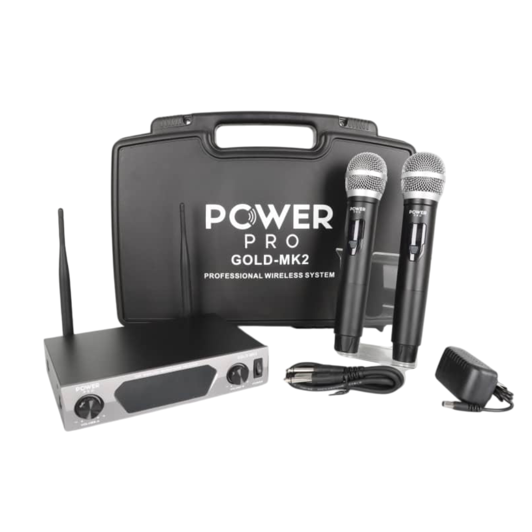 Micrófono Inalámbrico Dual 60m GOLD MK2 – POWER PRO
