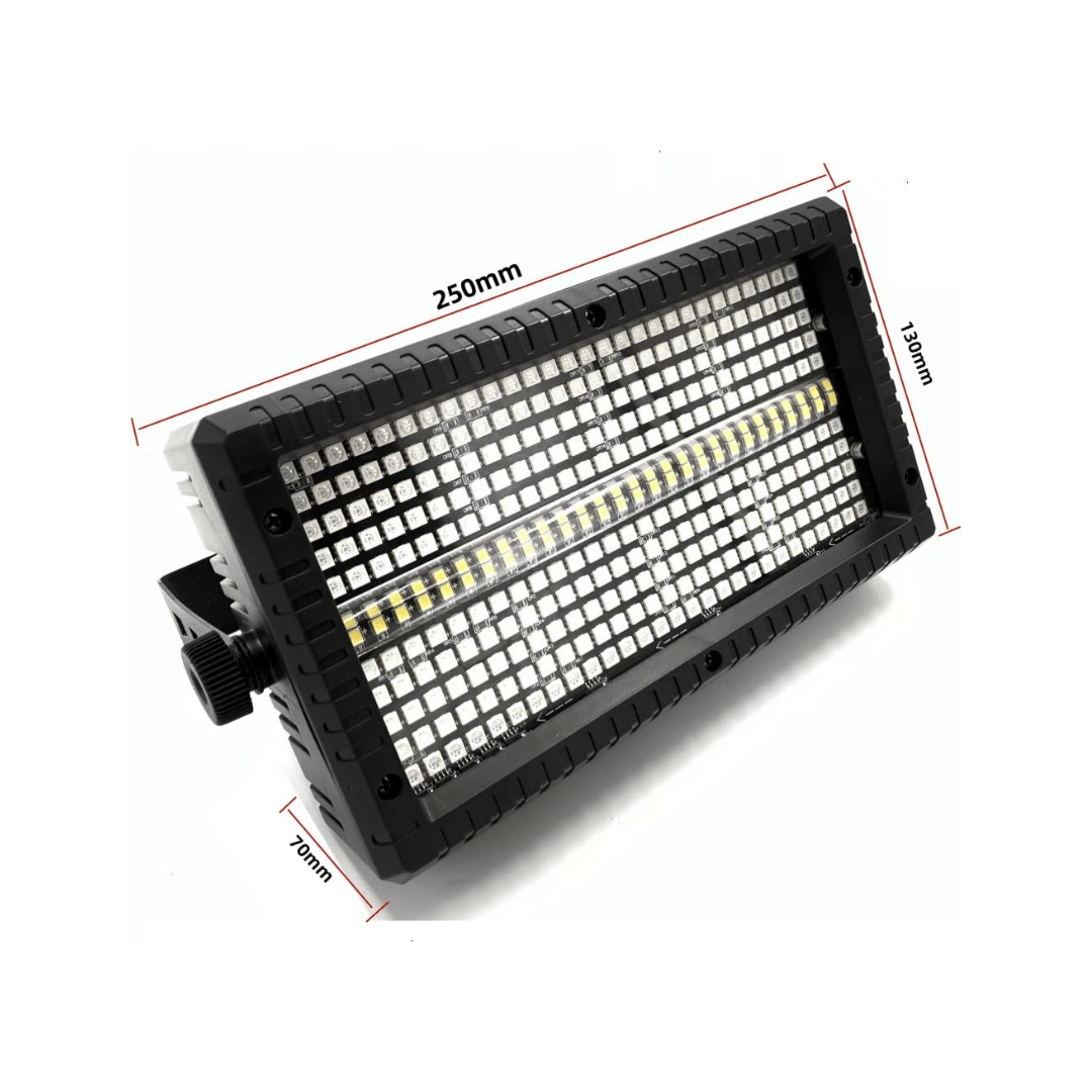 Mini ATOMIC 8+8 RGB - Luz Estroboscópica LED Profesional 3 en 1 con DMX512 y Efectos Dinámicos