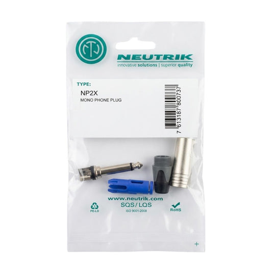 NP2X NEUTRIK | Conector Jack TS 6.3mm Profesional Mono Audio
