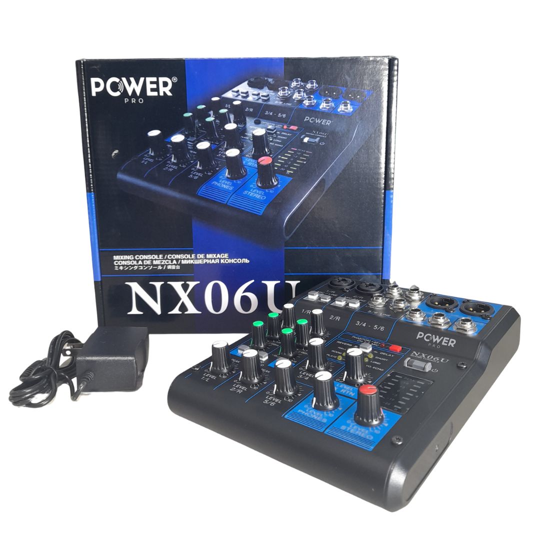 NX06U POWER PRO | Consola Análoga 6 Canales