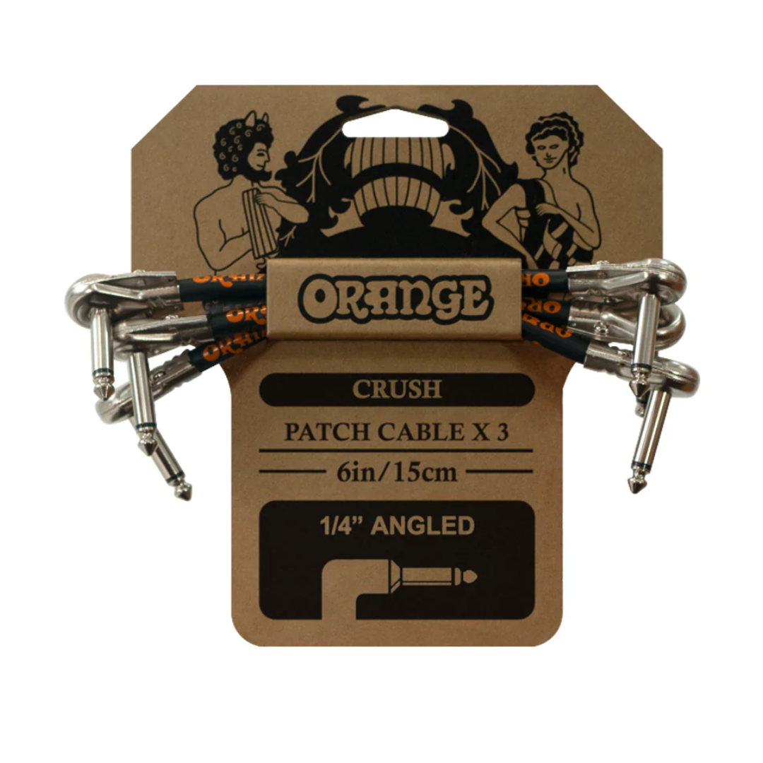 ORANGE CA038 | Cable Patch (3-Pack) para Pedales y Equipos de Efectos