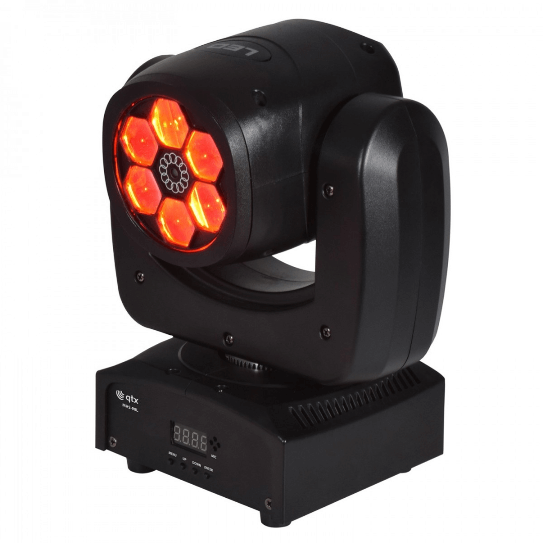 Ojo de Abeja 6 LED + Láser - Cabezal Móvil Profesional RGBW con Efecto Combinado