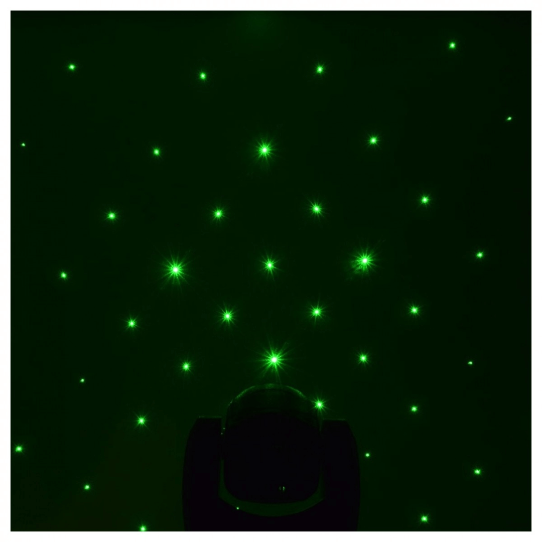 Ojo de Abeja 6 LED + Láser - Cabezal Móvil Profesional RGBW con Efecto Combinado