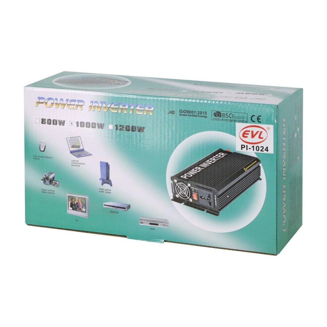 EVL PI-1024 | INVERSOR DE CARRO 1000W 24V - DESC