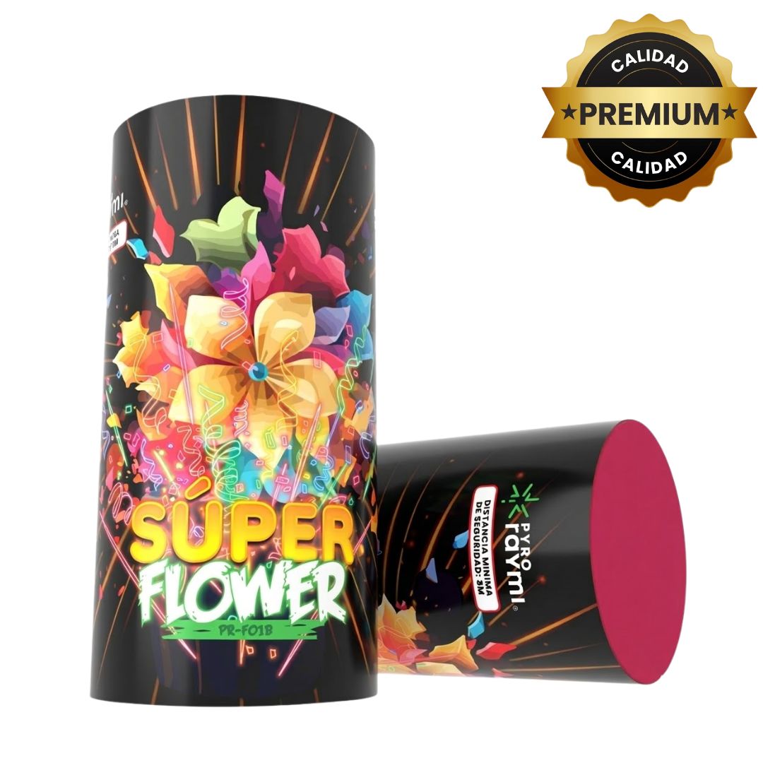 PR-F01D FLOWER SUPER | Fuente Multicolor + Cracker + Súper Mina Cracker
