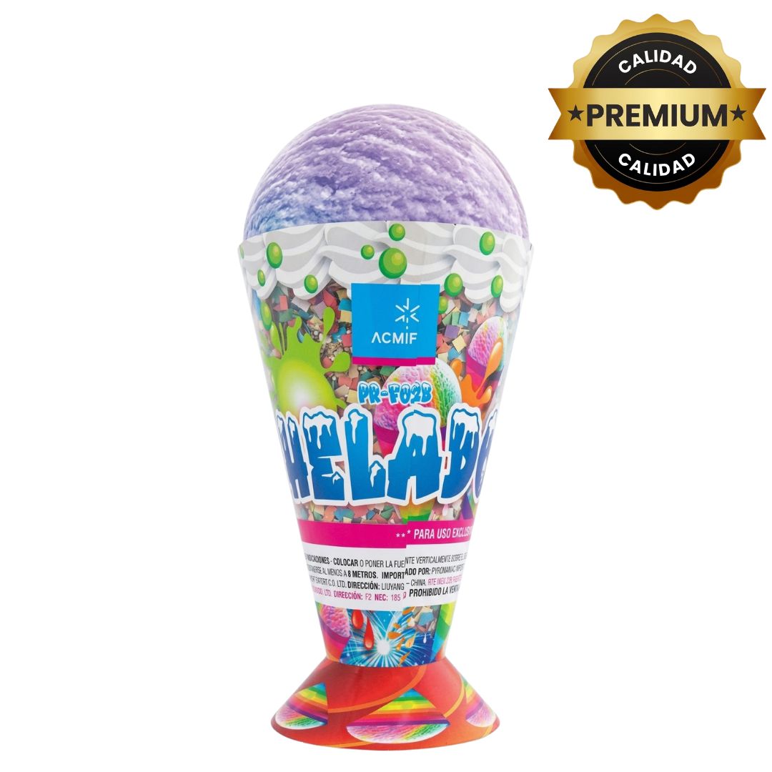 PR-F02B HELADO | Fuente Multicolor + Neón + Súper Cracker