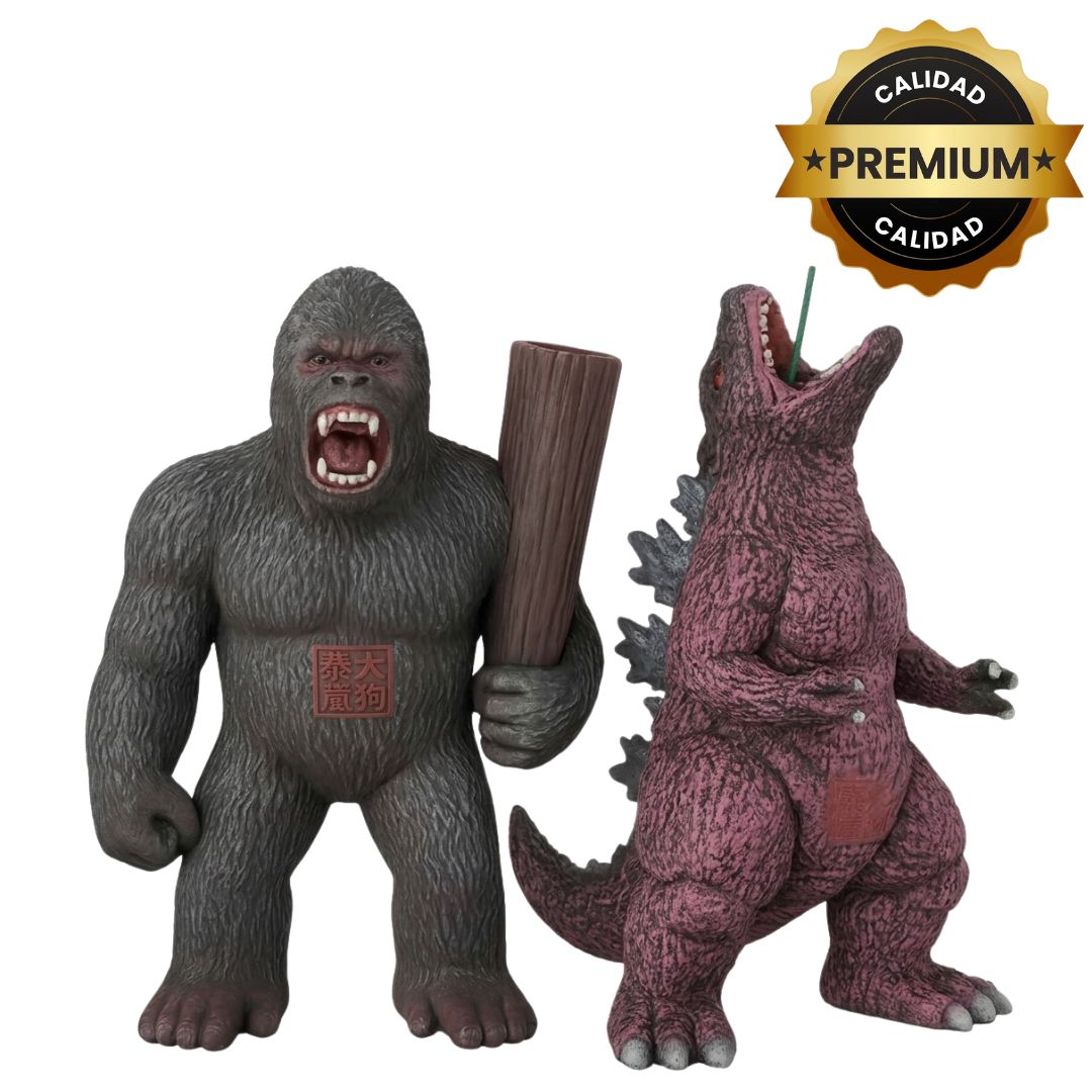 PR-F03C GODZILLA VS KONG | Fuente Multicolor + Súper Cracker + Juguete