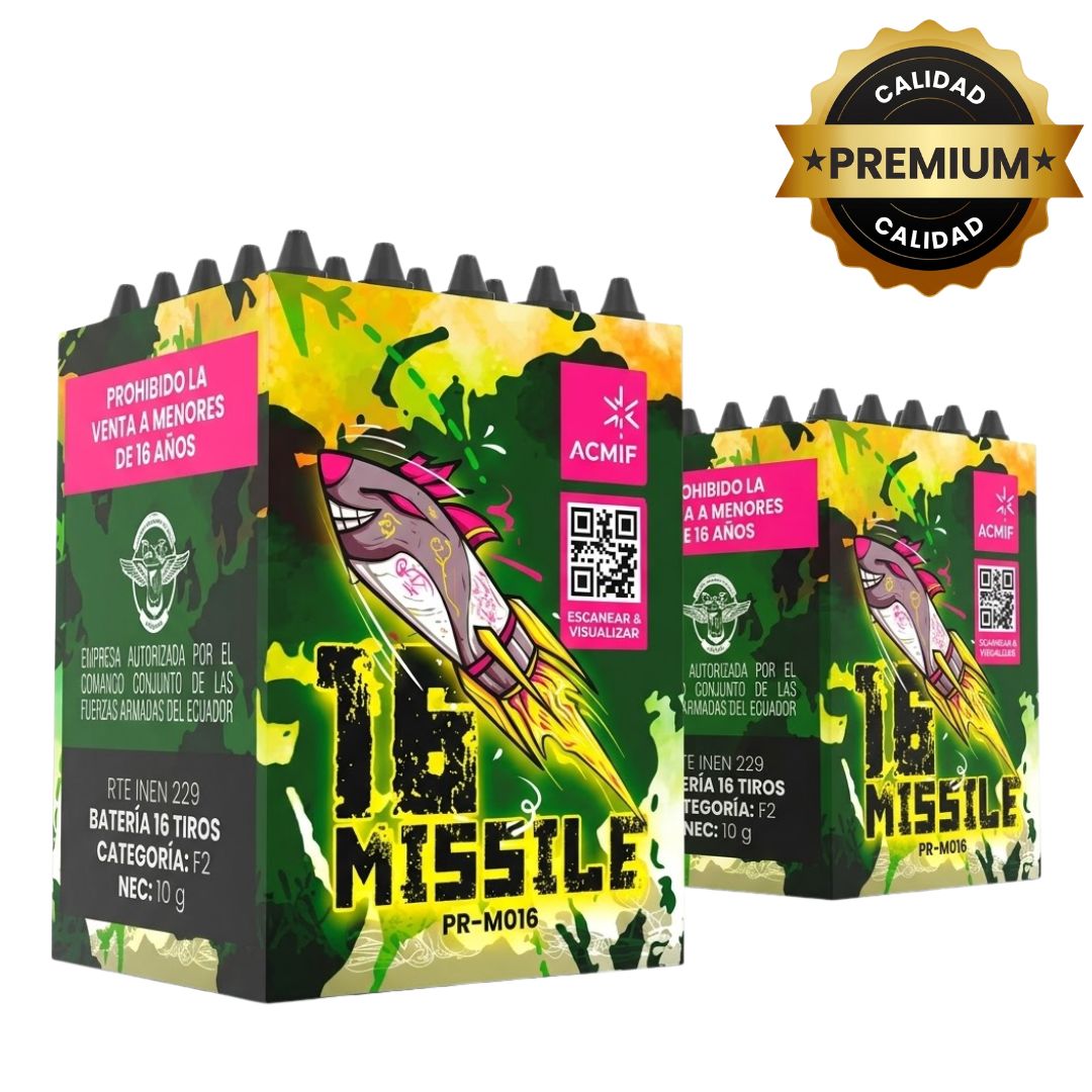 PR-M016 MISSILE 16 | Batería de Misiles Silbato + Cracker