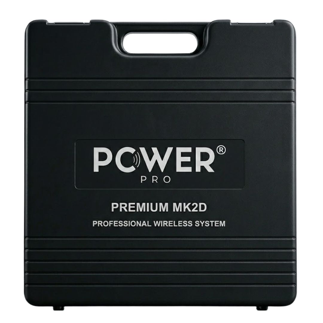 POWER PRO PR-MK2D | Micrófono Inalámbrico Doble de Diadema Premium MK2D UHF