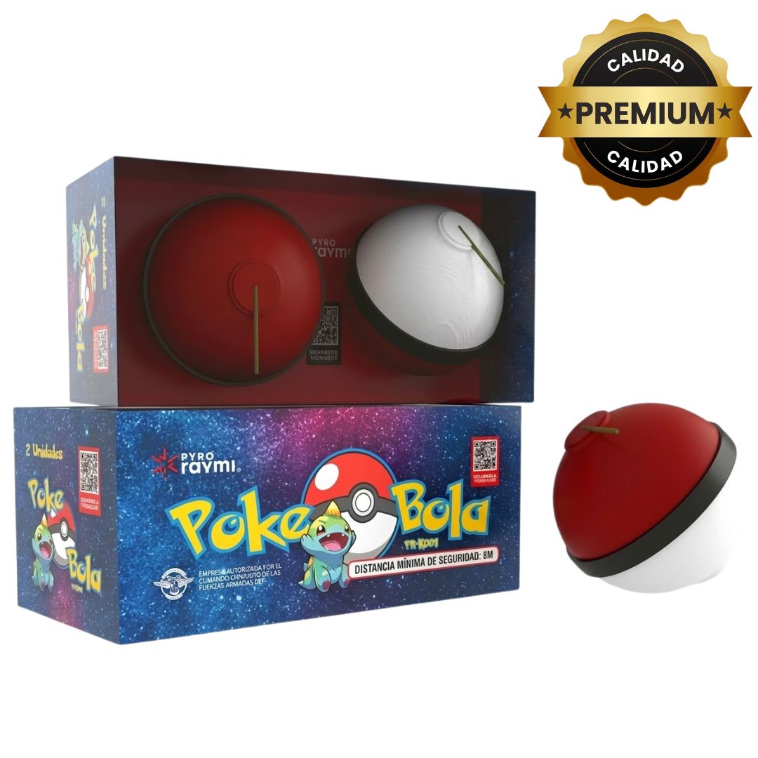 PR-N004 POKEBOLA | Súper Torbellino de Suelo Multicolor + Cracker