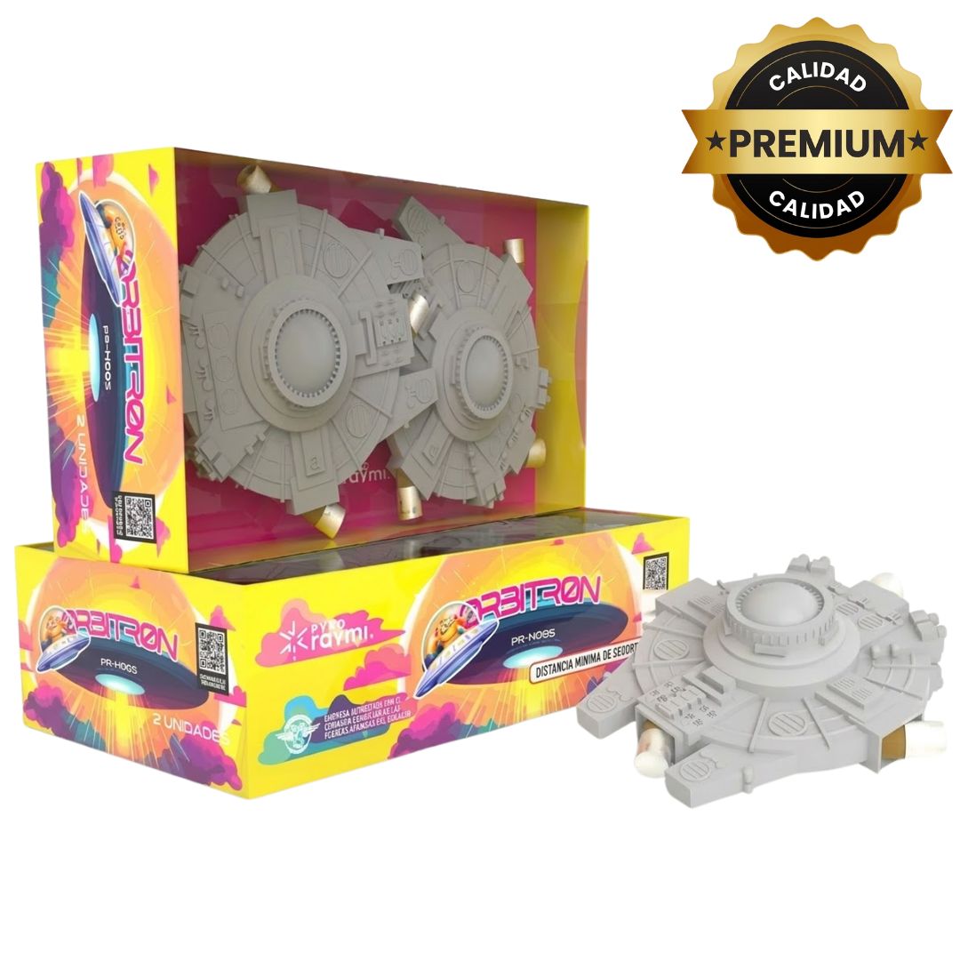 PR-N005 ORBITRÓN | Súper Torbellino de Suelo Multicolor + Cracker