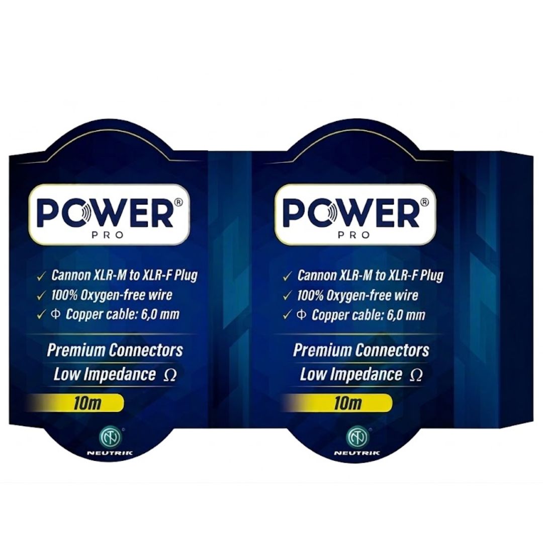 PXLRN-10M POWER PRO | Cable XLR a XLR 10 Metros con Conectores Neutrik Audio Balanceado Profesional