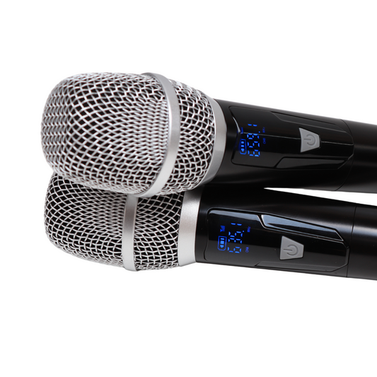 Micrófono Inalámbrico Recargable Dual 60m POWER PRO GOLD MK1