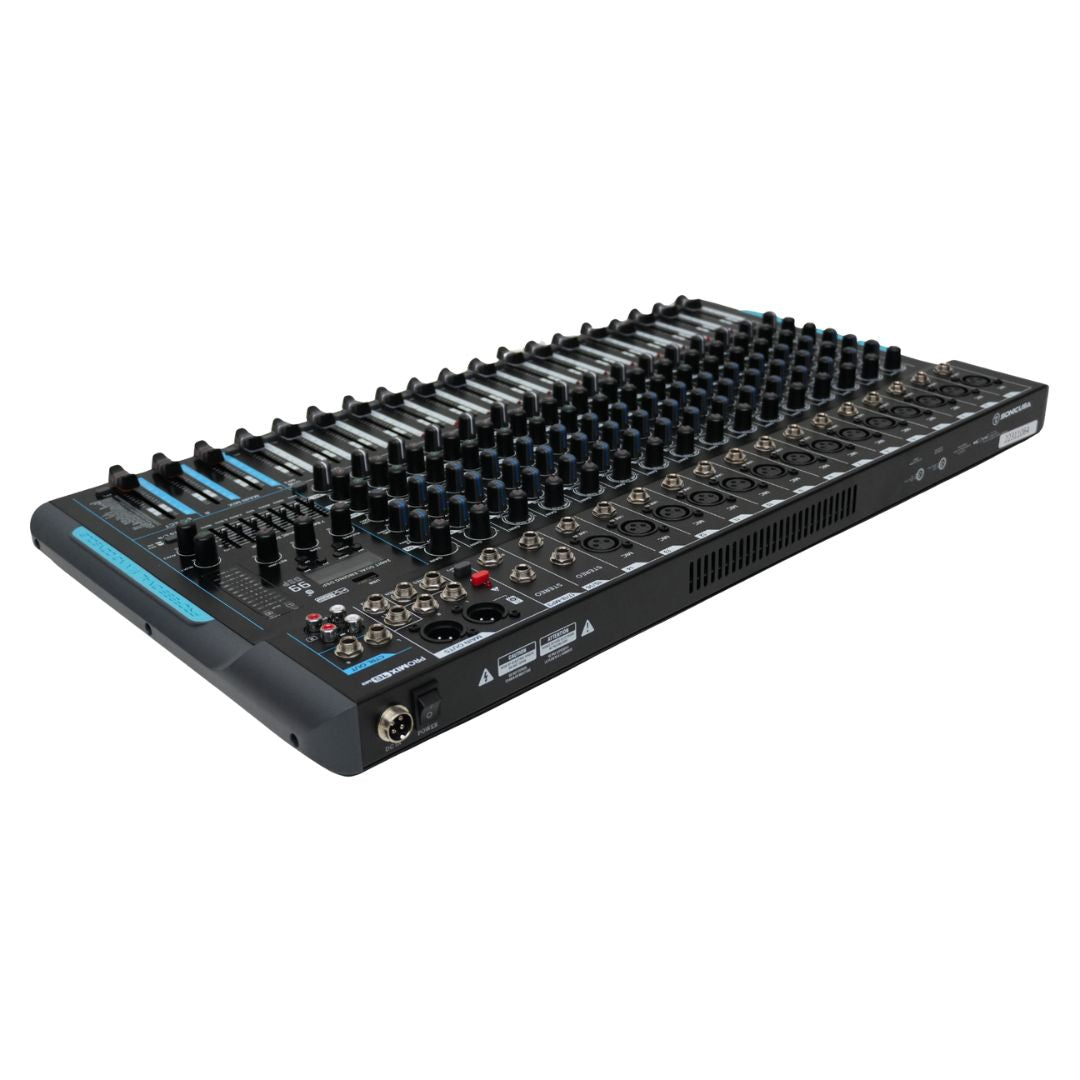 SONIC USA ProMix16 Mk2 | Consola Mezcladora Analógica Profesional con DSP y Bluetooth