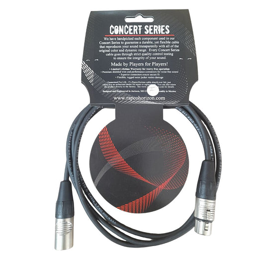 RDMX3-6 Rapco HORIZON DMX PRO CO 110Ω | 1.8m Cable DMX Con Conectores XLR3 REAN Black-Light 6 Ft. USA
