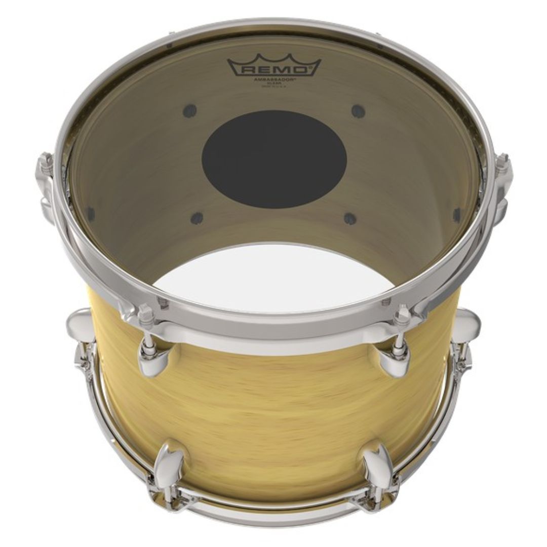 REMO CS-0314-20 | Controlled Sound® Clear Top Black Dot™ 14"