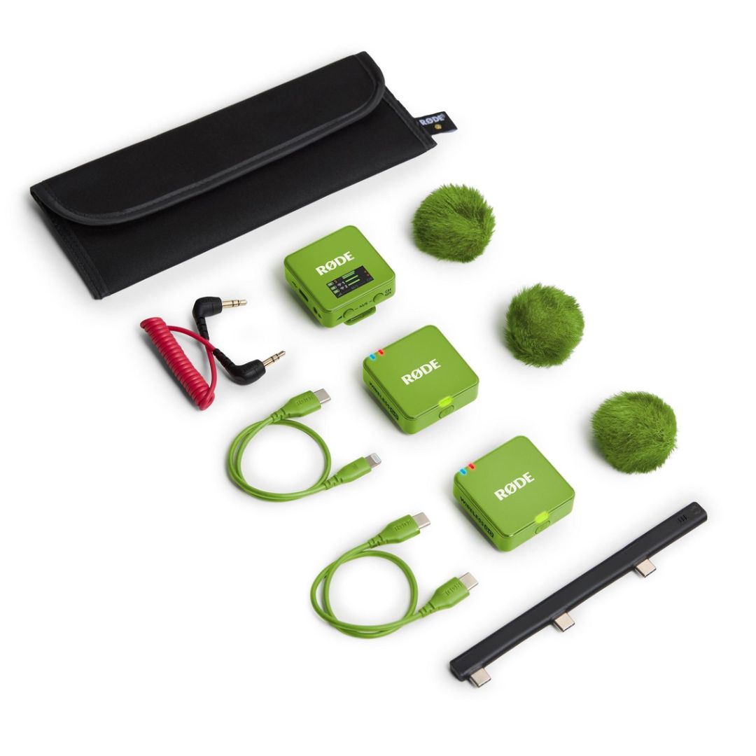 RØDE Wireless Gen III Edición Verde | Sistema de Micrófono Inalámbrico Digital de Doble Canal
