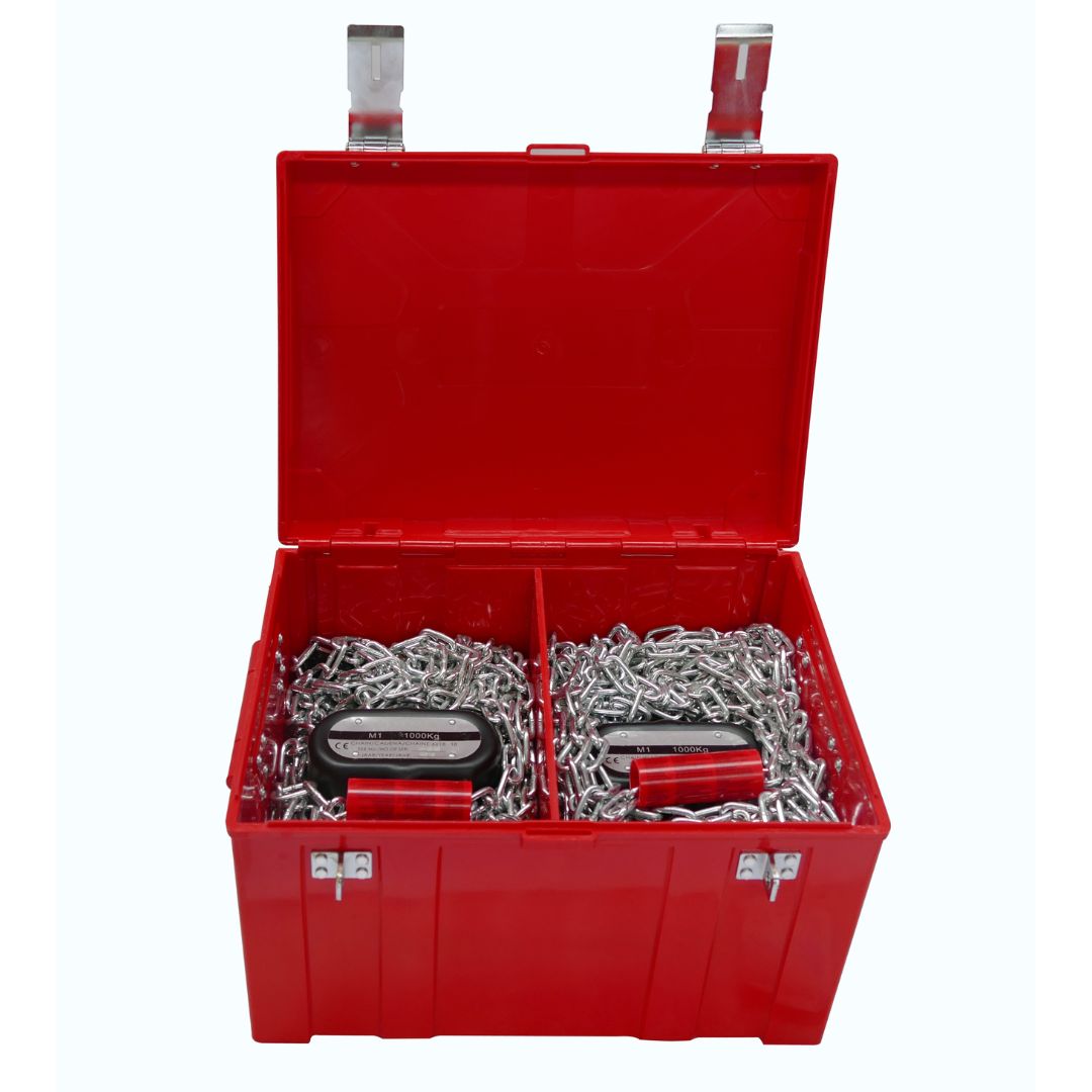 Rack Flight Case M1 – Metálico rojo 2 en 1