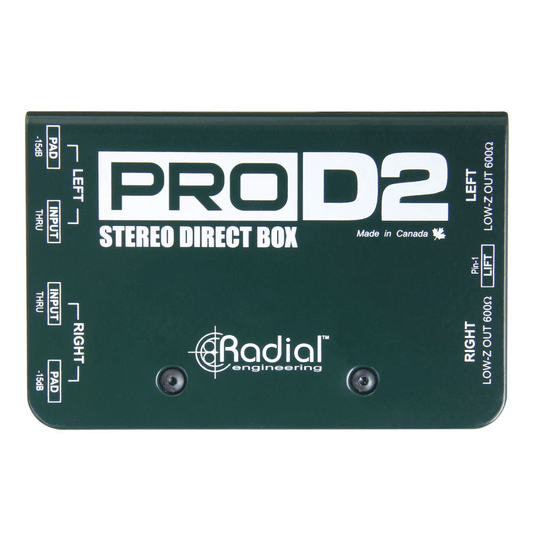 Radial ProD2 | Caja Directa Pasiva Estéreo Profesional
