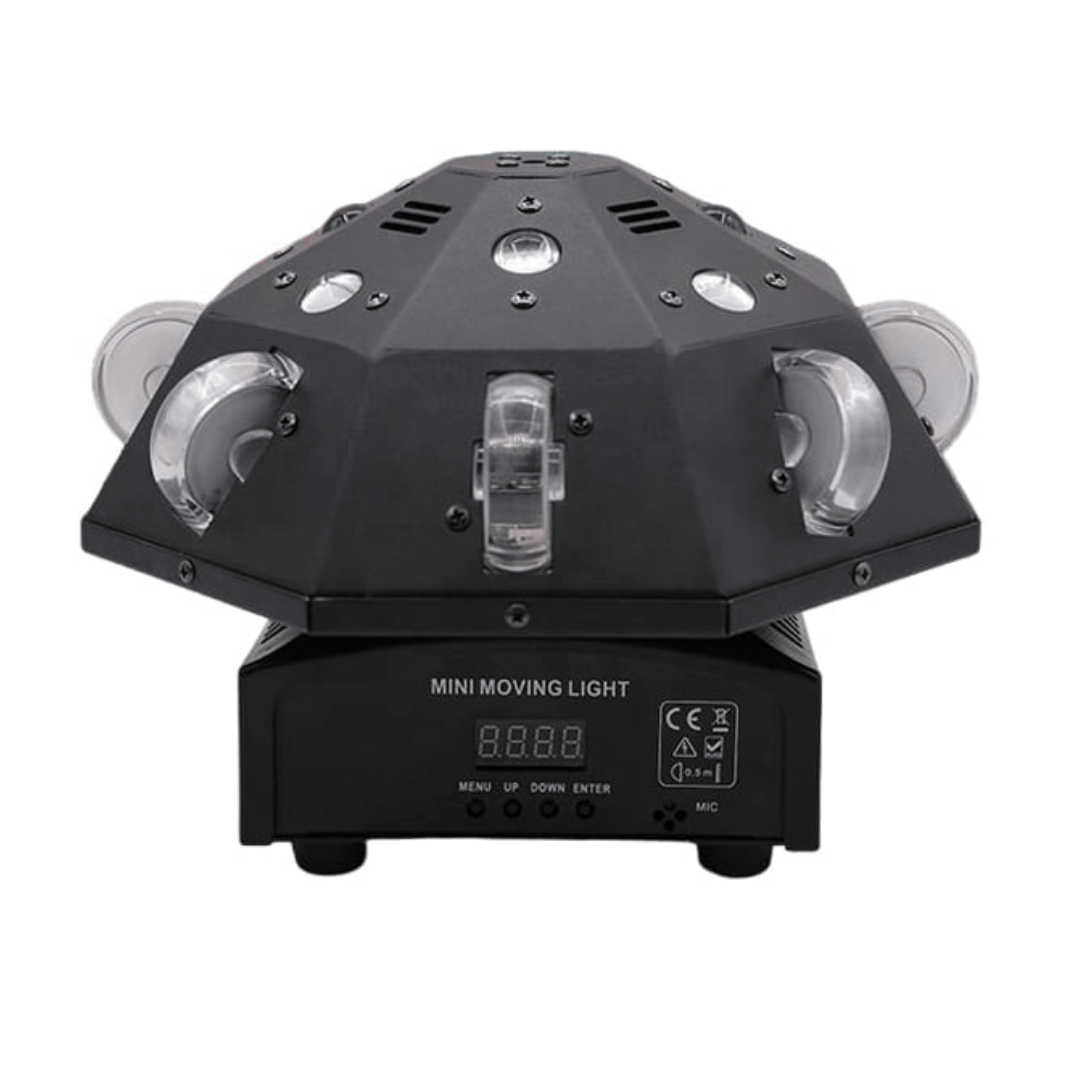 ROBÓTICA OVNI GIRATORIO 3 EN 1 - Luz Robótica Profesional Tipo Platillo RGBW