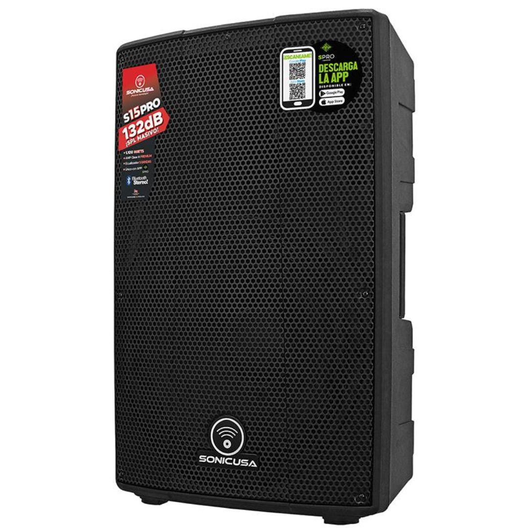 SONIC USA S15 PRO MK4 | Altavoz Activo 15” Bi-Amplificado con App