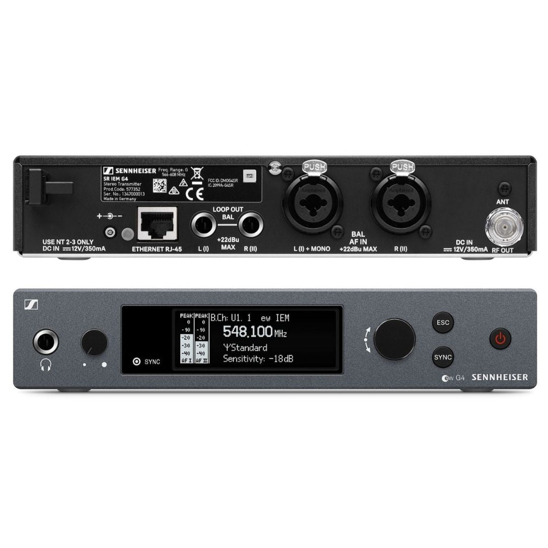 SENNHEISER EW IEM G4-TWIN | Sistema Inalámbrico de Monitoreo In-Ear para 2 Usuarios