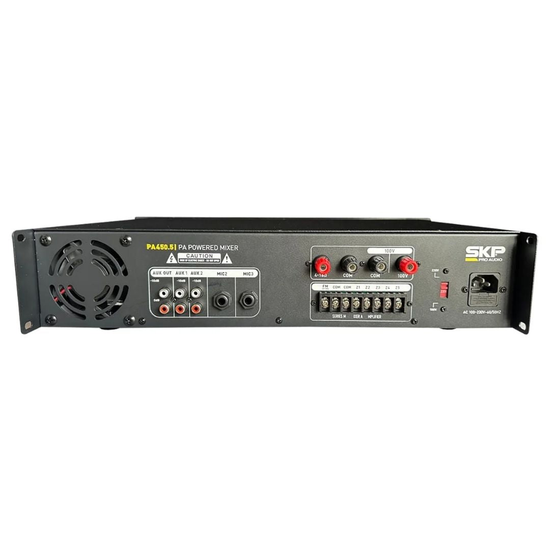SKP PA-450.5 | Amplificador de Línea 450W RMS de 5 Zonas con Bluetooth