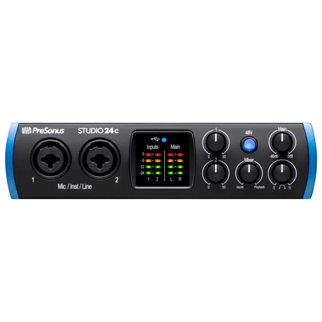PreSonus Studio 24C | Interfaz de Audio USB-C 2x2 24-Bit / 192 kHz