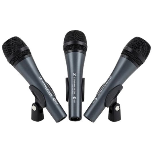 SENNHEISER e835 | Pack Profesional x3 Micrófonos Vocales Dinámicos Cardioides