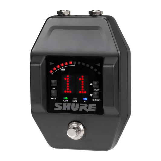 Shure GLXD6+ | Receptor Inalámbrico de Pedal para Guitarra Dual Band con Afinador