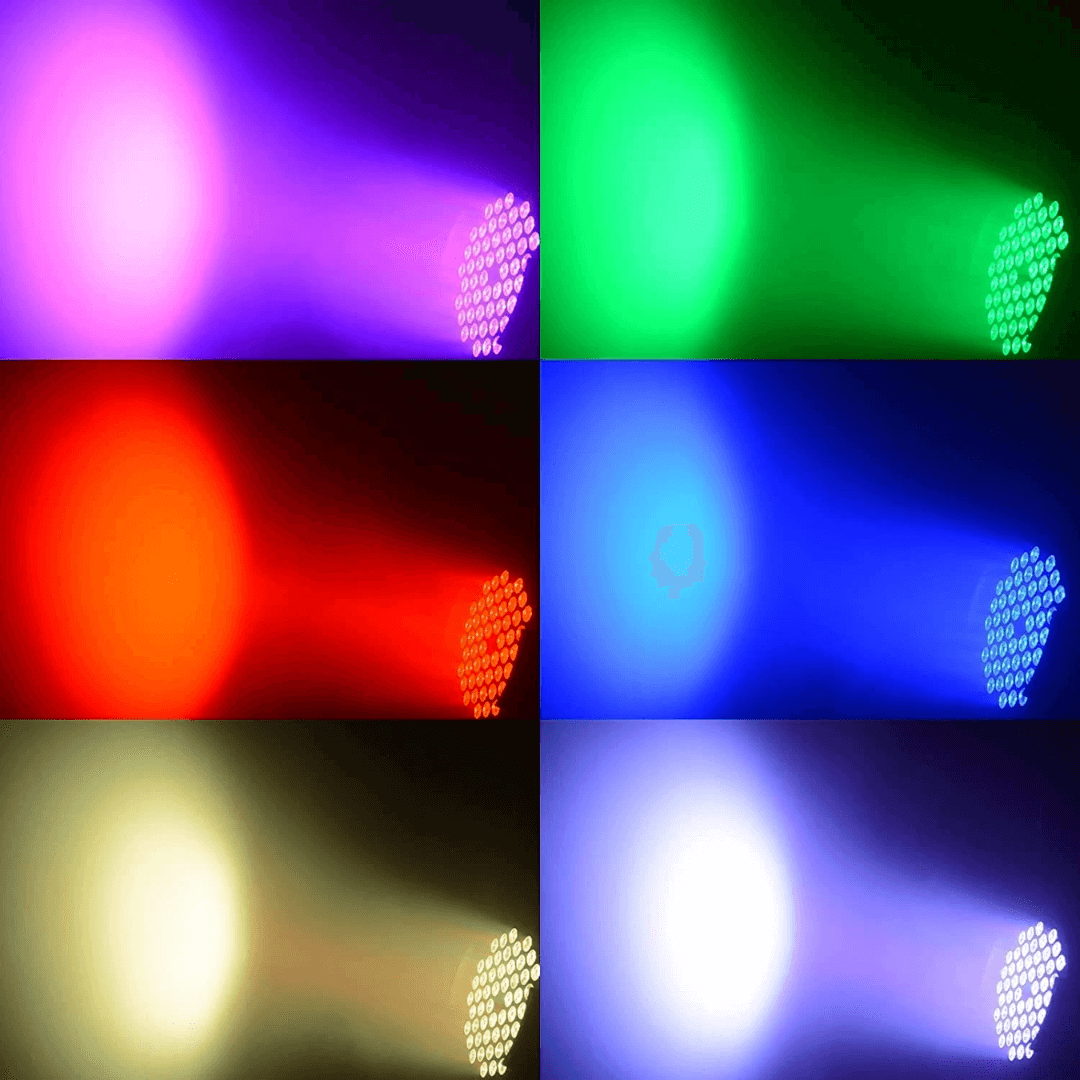 Tacho PAR LED 54×3W RGB 3EN1 RGB Malla Transparente