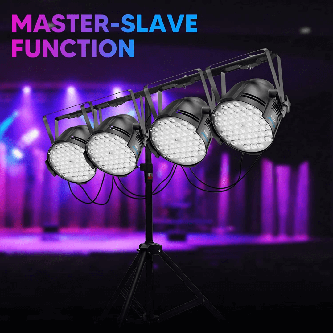 Tacho PAR LED 54×3W RGB 3EN1 RGB Malla Transparente