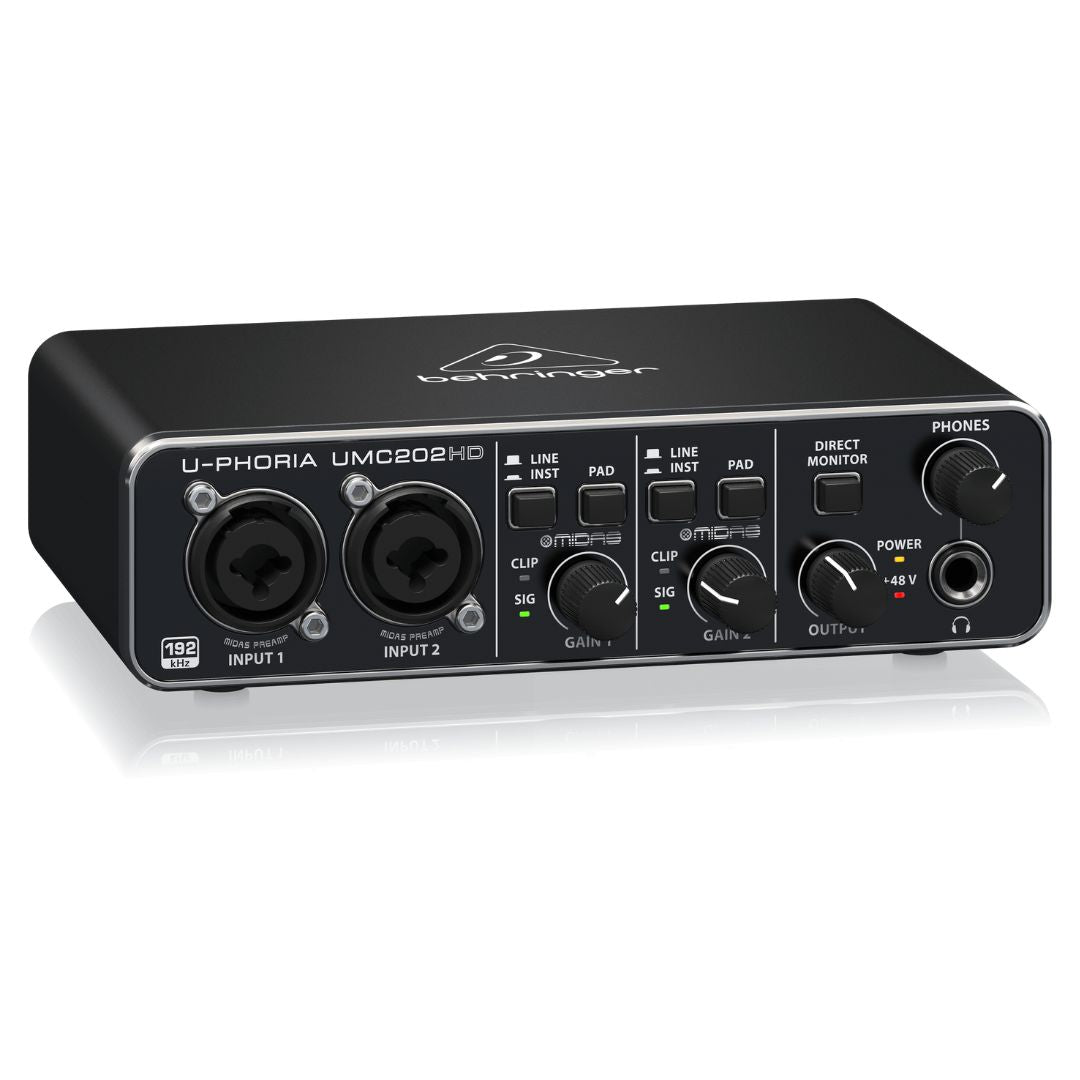 Behringer UMC202HD | Interfaz de Audio USB 2×2 Behringer U-Phoria