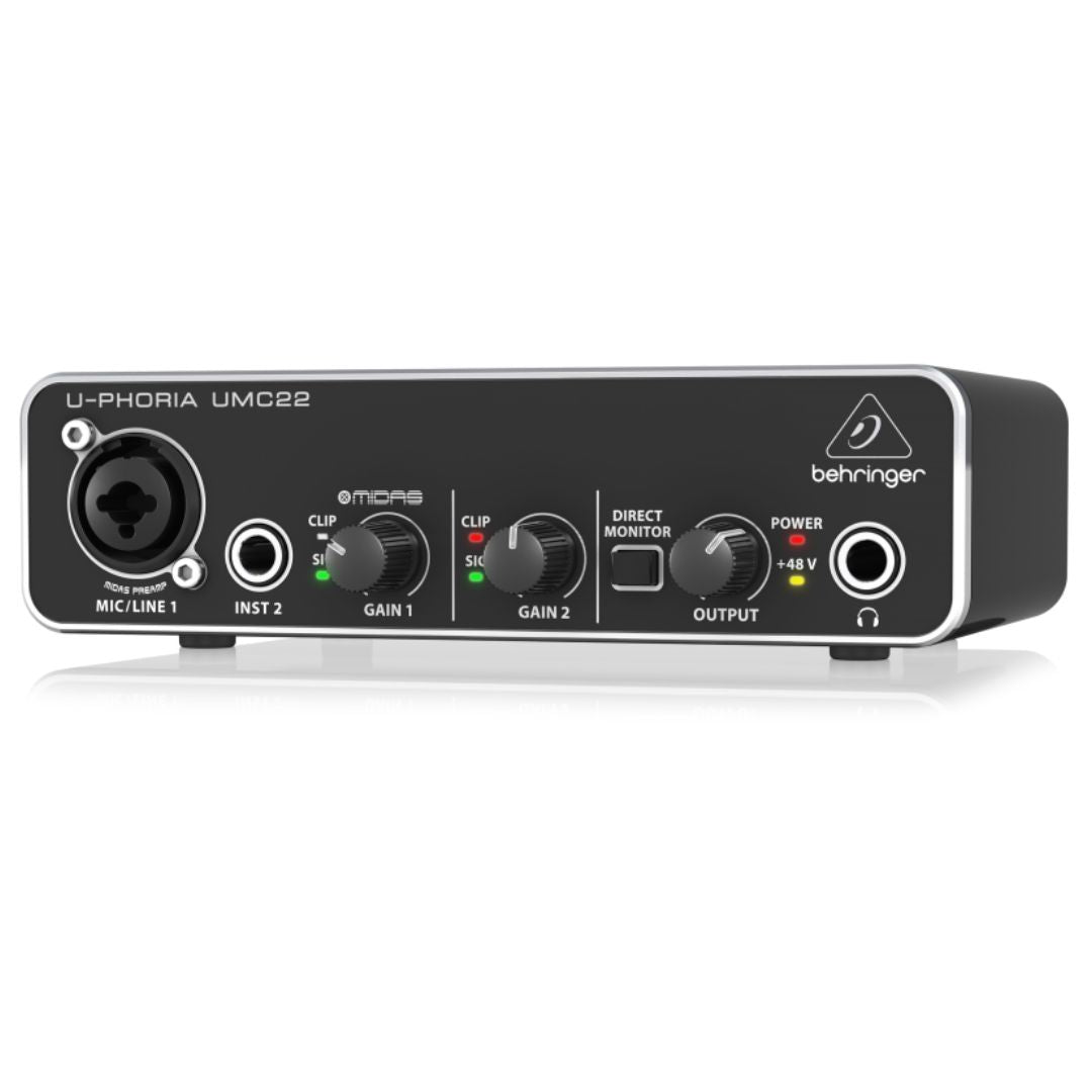 Behringer UMC22 | Interfaz de audio USB U-Phoria 2×2