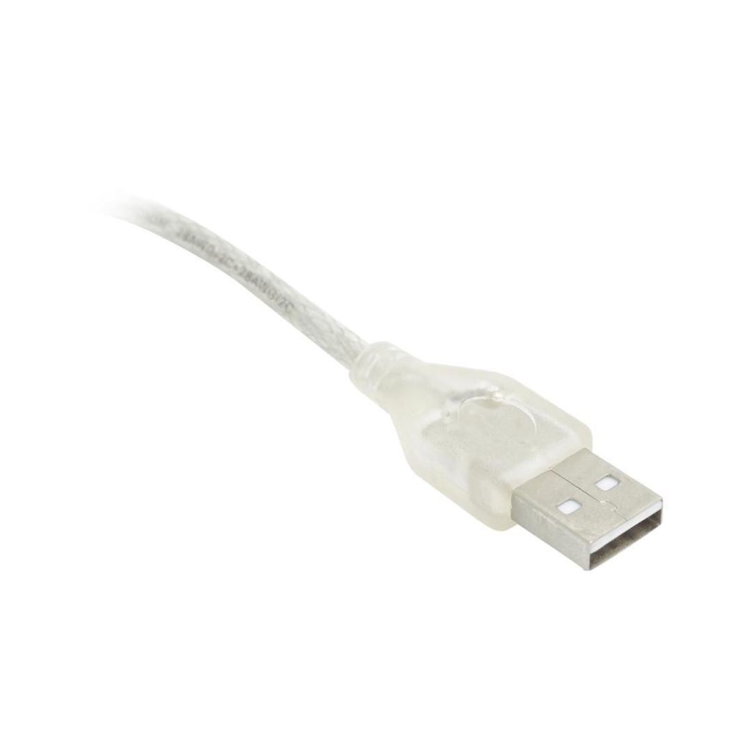 EVL YUSB2-T01-3M |CABLE USB MACHO X USB MACHO TRANSPARENTE 3MT