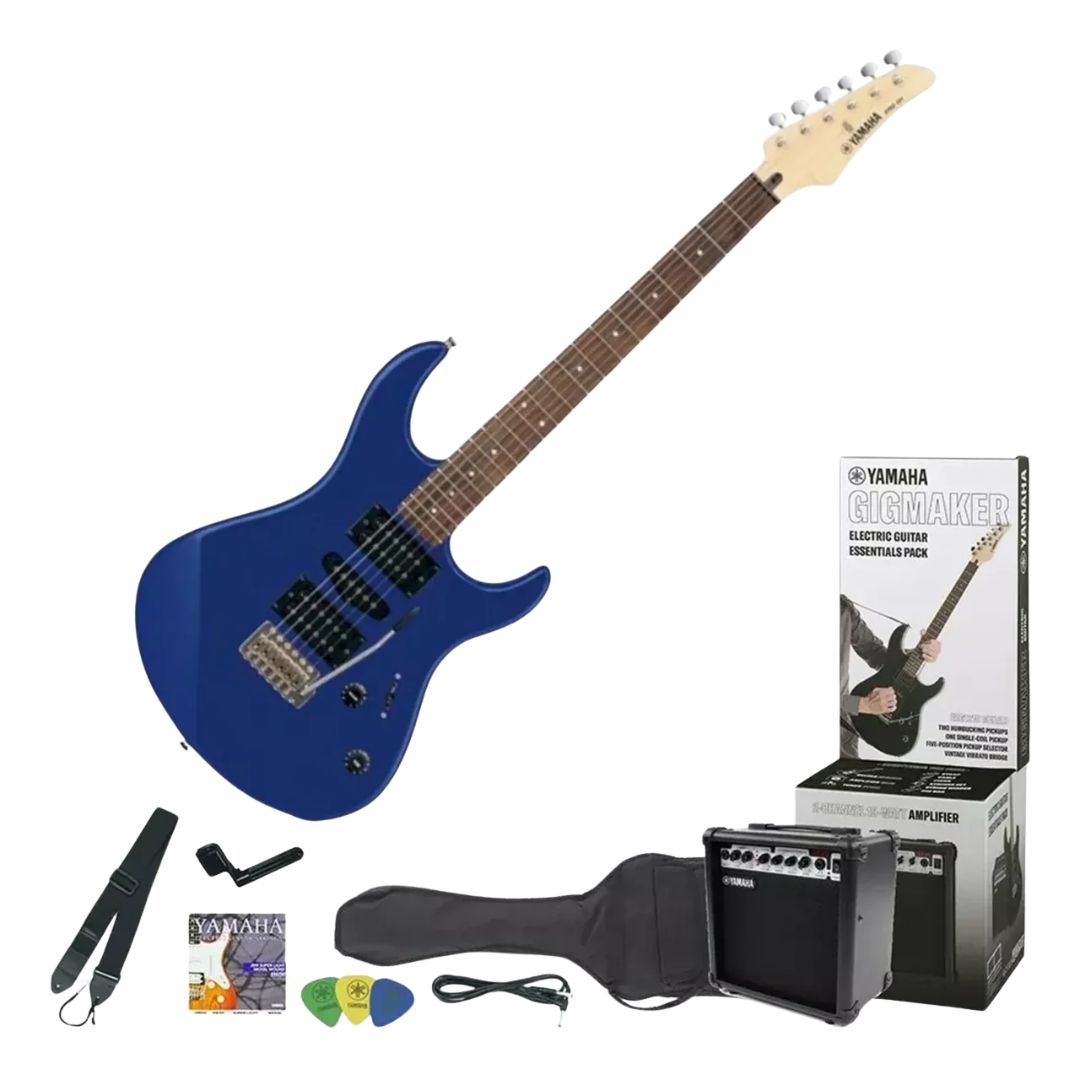 Yamaha ERG121GPII Metallic Blue | Pack de Guitarra Eléctrica con Amplificador GA15 y Accesorios