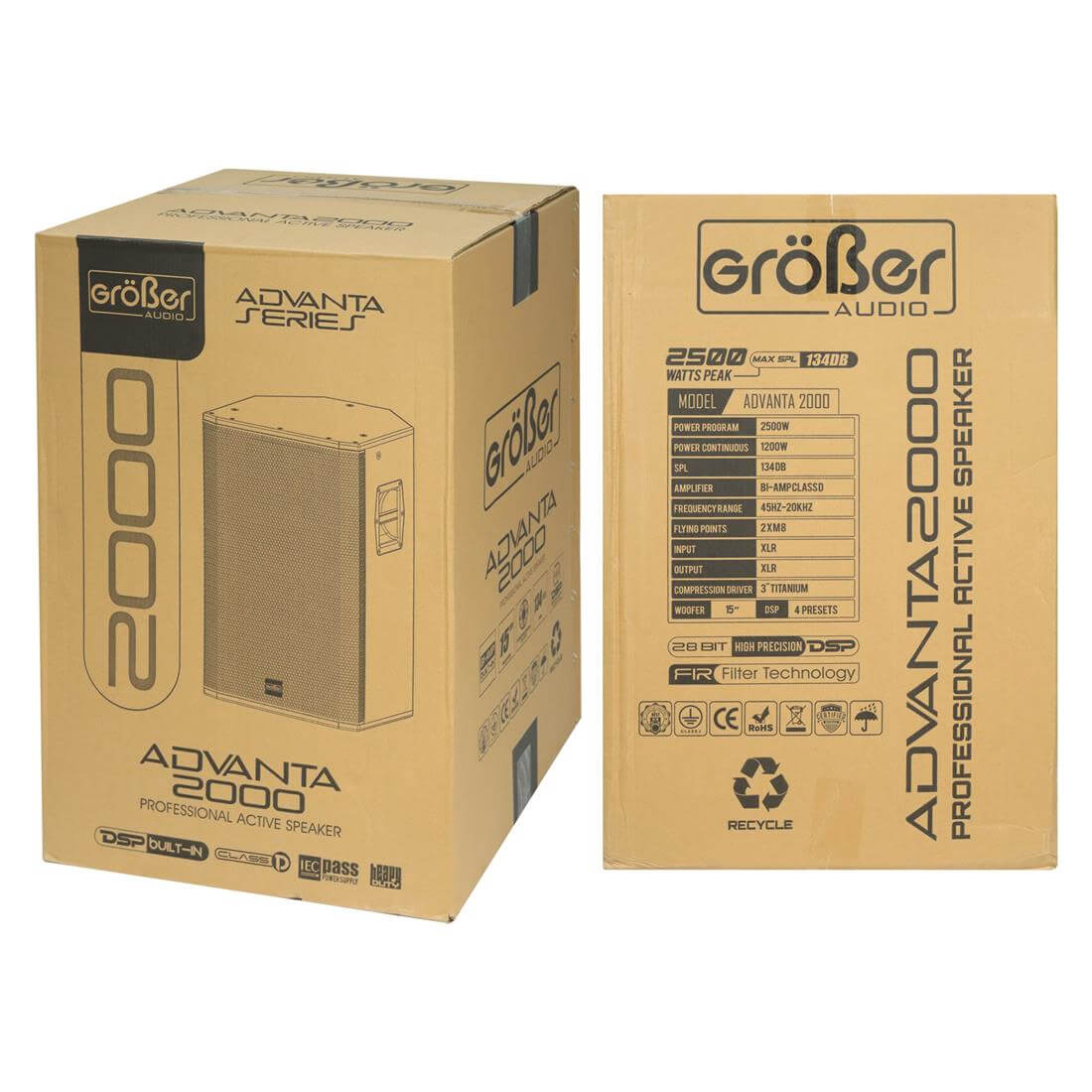 Grober Advanta-2000 | Caja Activa 15” 2500W con DSP y Filtros FIR