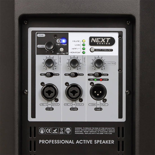 Grober Next-15A | Caja Activa 15” 1800W con DSP y Bluetooth TWS