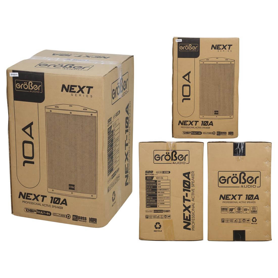 Grober Next-10A | Caja Activa 10” Bluetooth 500W con DSP