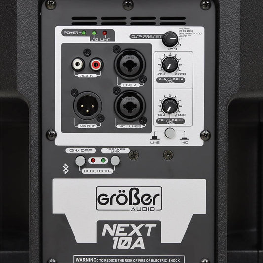 Grober Next-10A | Caja Activa 10” Bluetooth 500W con DSP