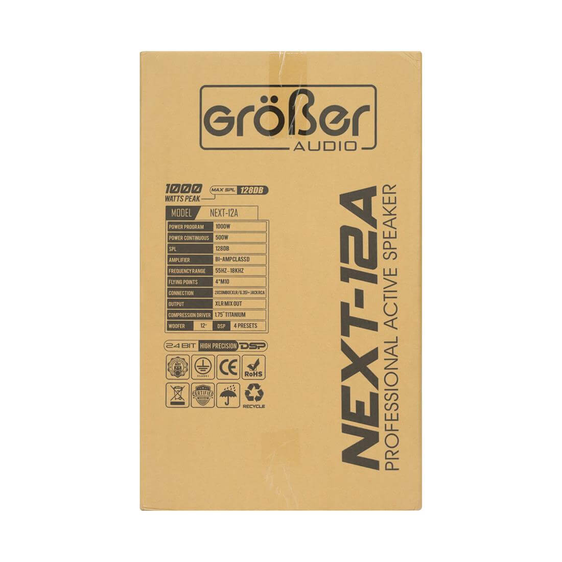 Grober Next-12A | Caja Activa 12” 1000W con DSP y Bluetooth