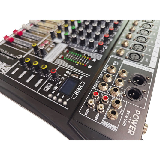 EX6-USB – Consola de Audio de 6 Canales Reales con Interfaz – POWER PRO