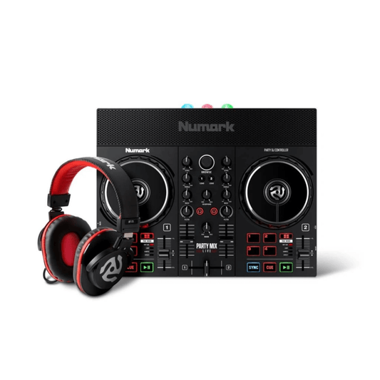 Numark PARTY MIX LIVE | Controlador DJ Con Parlantes Integrados y Luces LED