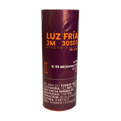 Cartucho de Pirotecnia Fría Plus | 3 Metros 30 Segundos Power Pro
