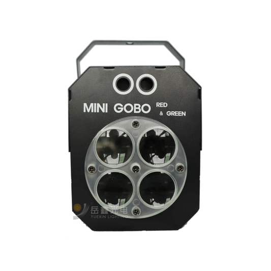 2en1 Mini Gobo + Láser RGBW - Luz Efecto Escénico Profesional 30W con Láser 150mW RG – DJ, Club & Fiesta